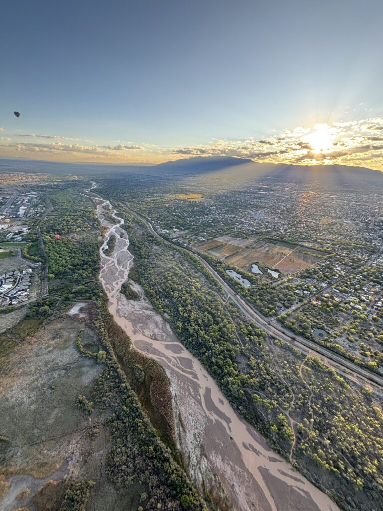 sunrise balloon ride over the rio grande river